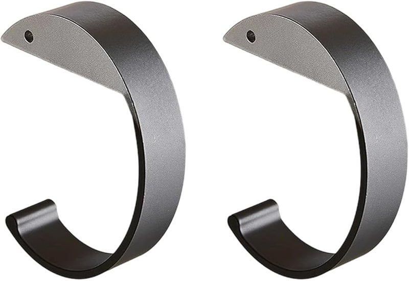 Gray Desk Hook 2Pcs Bag Holder for Table Edge Organizing Bags and Tools - Image 2