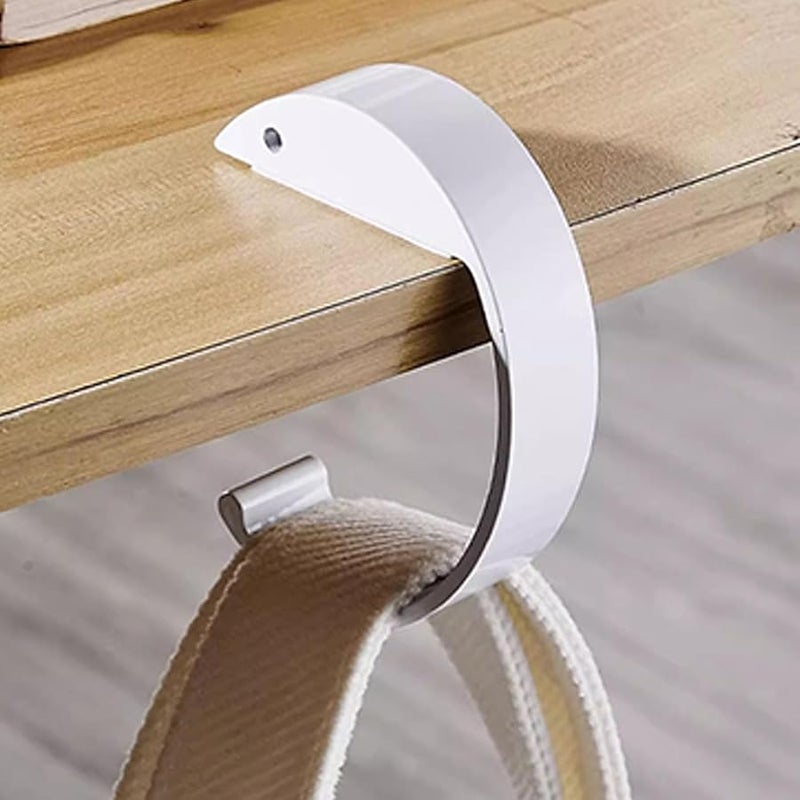 Gray Desk Hook 2Pcs Bag Holder for Table Edge Organizing Bags and Tools - Image 4