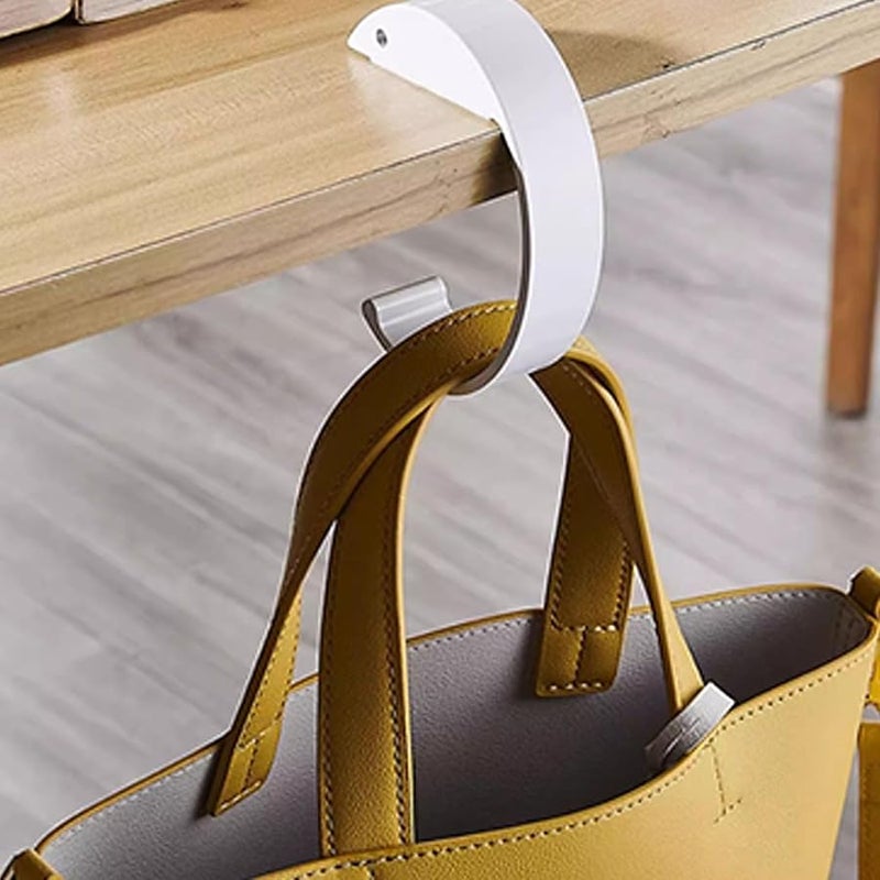 Gray Desk Hook 2Pcs Bag Holder for Table Edge Organizing Bags and Tools - Image 5