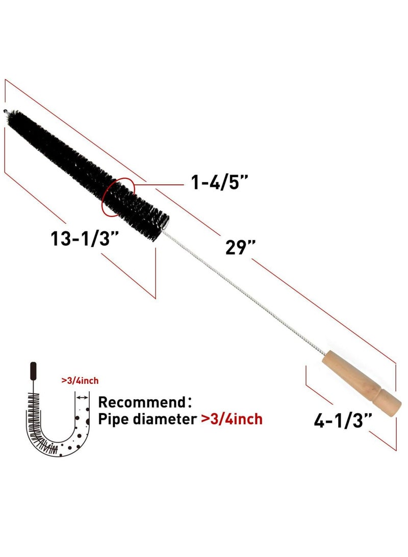 إسكدنيا 2 عبوة 2 طقم أدوات تنظيف فتحات المجفف وفرشاة الوبر فرشاة تنظيف فتحات المجفف طويلة ومرنة - Image 2