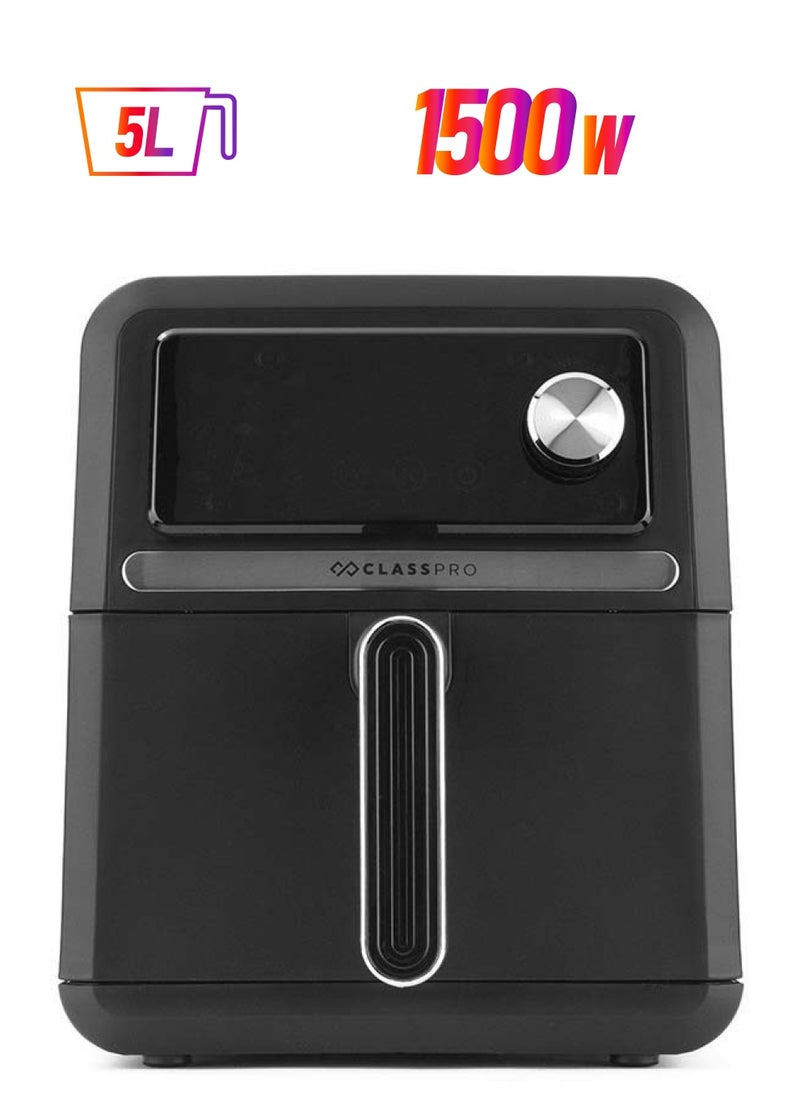 ClassPro - Air Fryer 5L 1500W Black - Image 1