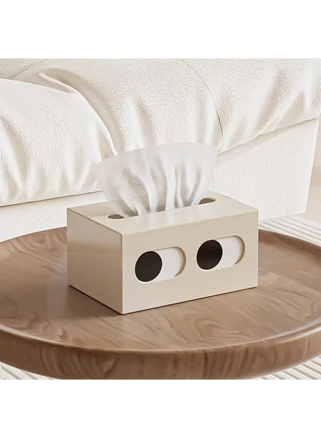 White Self Adhesive Napkin Dispenser Portable Tissue Box Cover Cartoon Design - Image 5