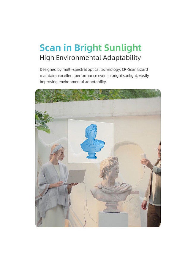 Creality 3D - CR-Scan Lizard Standard Portable 3D Scanner 3D Modeling Scanner 0.05MM High Precision Support Black Object Color Restoration OBJ/STL Output for 3D Printing Industrial Design Modeling - Image 1