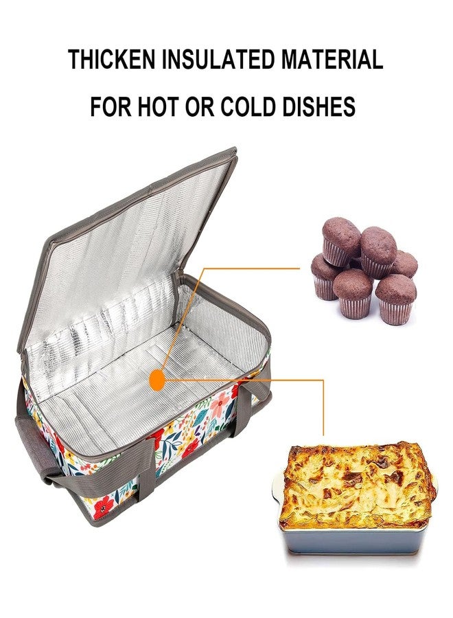 QEES Pioneer Woman Insulated Casserole Carriers for Hot or Cold Food+Oven Mitts and Pot Holders Sets,Oven Gloves+Hot Pads.Pioneer Woman Kitchen Stuff.Pioneer Woman Kitchen Accessories,Gifts for Women (3) - Image 2