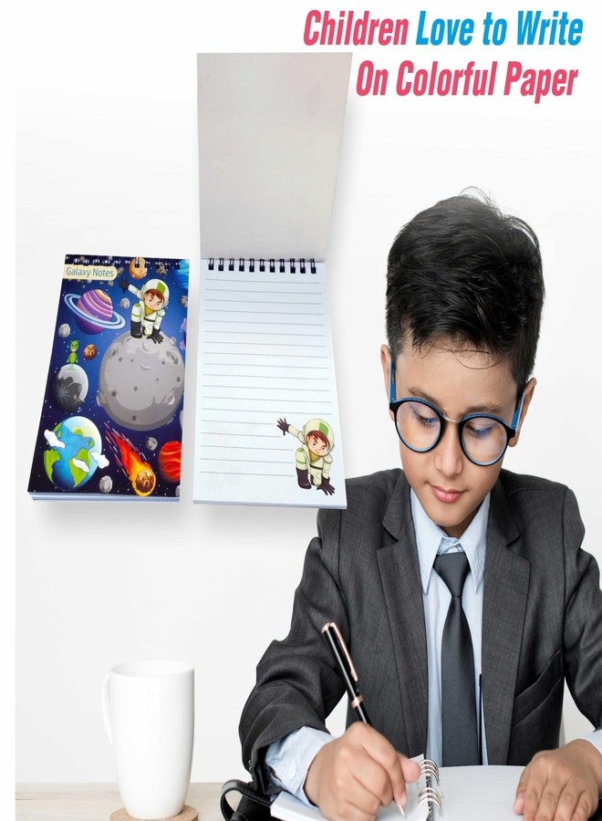 Omnipresent Pack Kids Galaxy Space Astronaut Printed Ruled Laminated Cover Colourful Notepad, 32 Pages, Set of 20 (Size: 5.8 x 4 inch) - Image 3