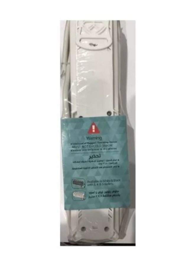 إليوس Elios مشترك كهرباء Electric Power Outlets Premio مع 5 منافذ - أبيض - موديل 6223004126253 - Image 3