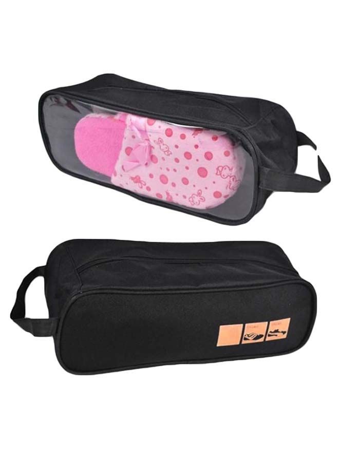 NIBEMINENT Waterproof Portable Shoe Bag Black/Clear  - Image 2