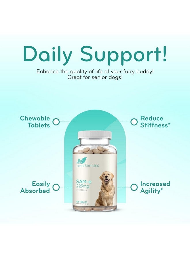 ClearFormulas Liver Support for Dogs with SAM-e - Chewable SAM-e for Dogs Bone Mood Joint Brain and Liver Support Supplement with Easy Absorption 225mg S-Adenosyl-L-Methionine - Made in a cGMP US Lab (120 Tablets) - Image 4