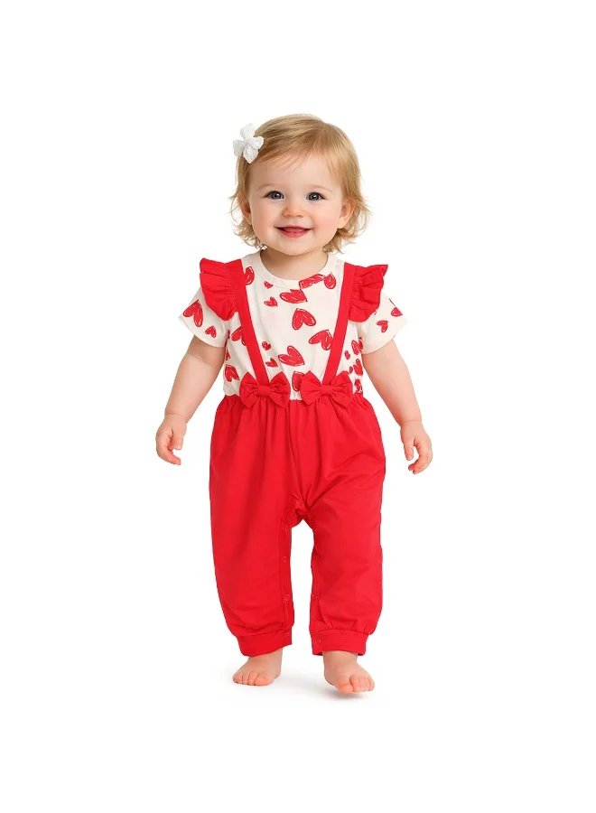 ايكو AIKO-Red Heart Design Dungree Set