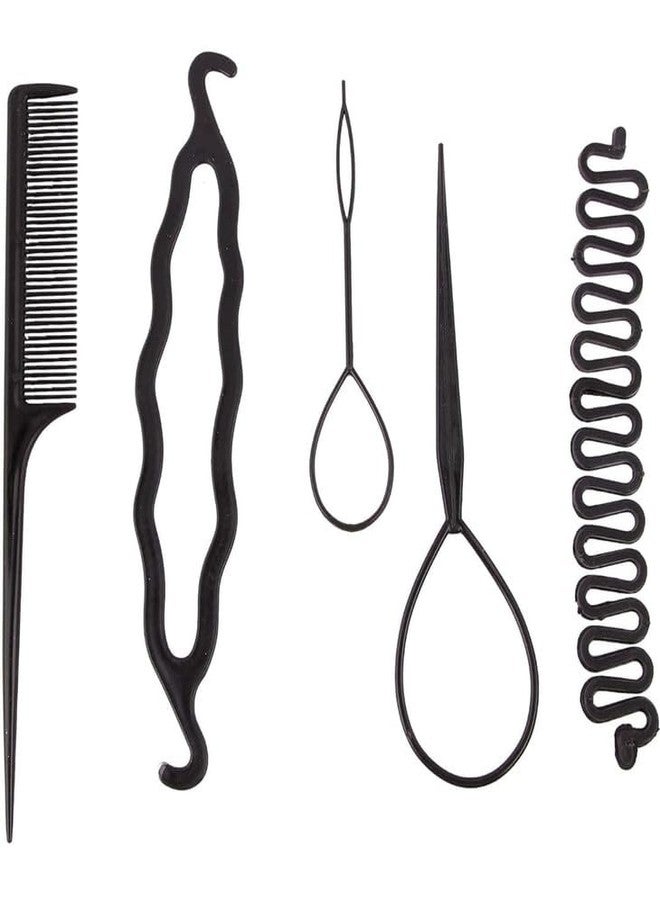 PALMATE Easy Puff Hairstyle Kit - Combo of 3 Banana Puff Maker & 5 Hair Accessories for Quick Styling and Salon-Style Volume at Home - Image 4