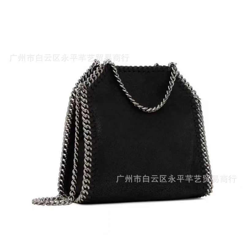 2024 Falabella Bag Fashionable Chain Shoulder Tote Black 