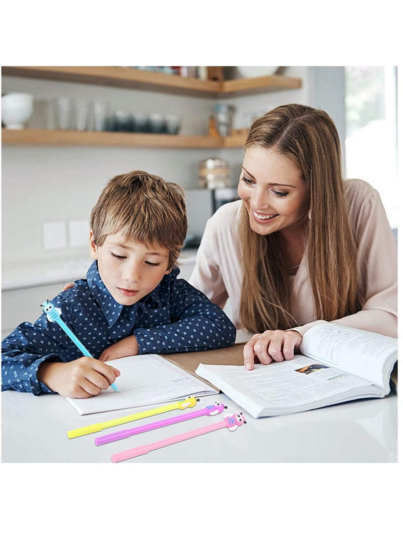 12 قلم جيل نحلة لطيف حبر أسود هدايا ممتعة للأطفال والنساء هدايا حفلات لوازم مدرسية لوازم مكتبية - Image 5