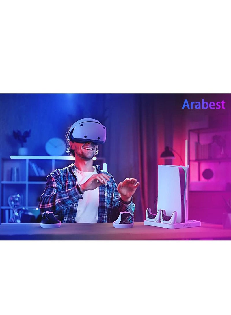 PS5 console multifunctional cooling base, handle charging base helmet storage rack game disk holder - Image 5