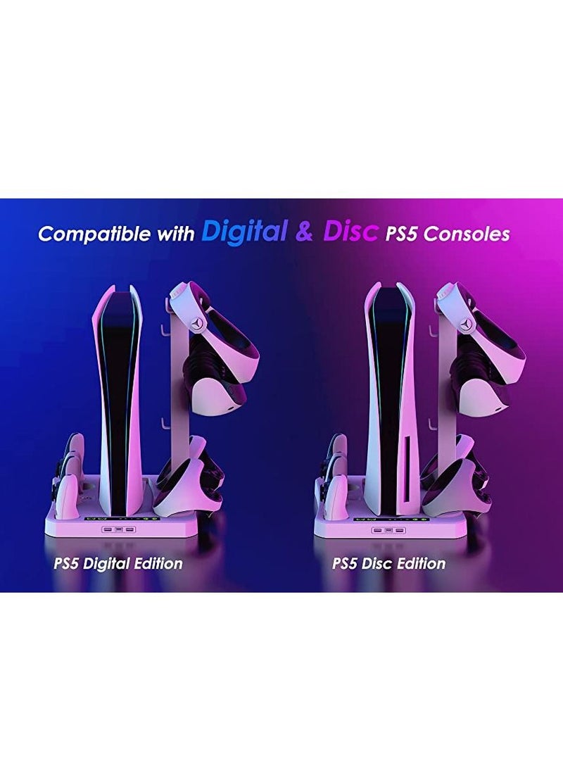 PS5 console multifunctional cooling base, handle charging base helmet storage rack game disk holder - Image 3