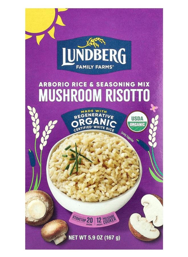 Lundberg Arborio Rice & Seasoning Mix Mushroom Risotto 5.9 oz (167 g) 