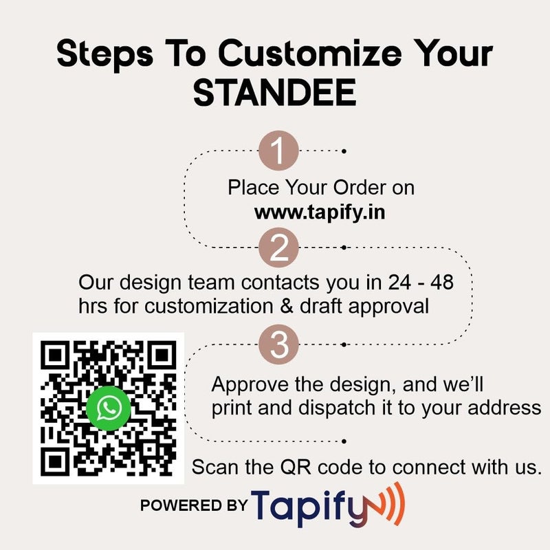 Tapify Premium Smart NFC 3-in-1 Table Top White Standee | Link Google Instagram Facebook Profiles Instantly | Contactless Profile Sharing with QR Code Tap for Desk Reception - Image 2