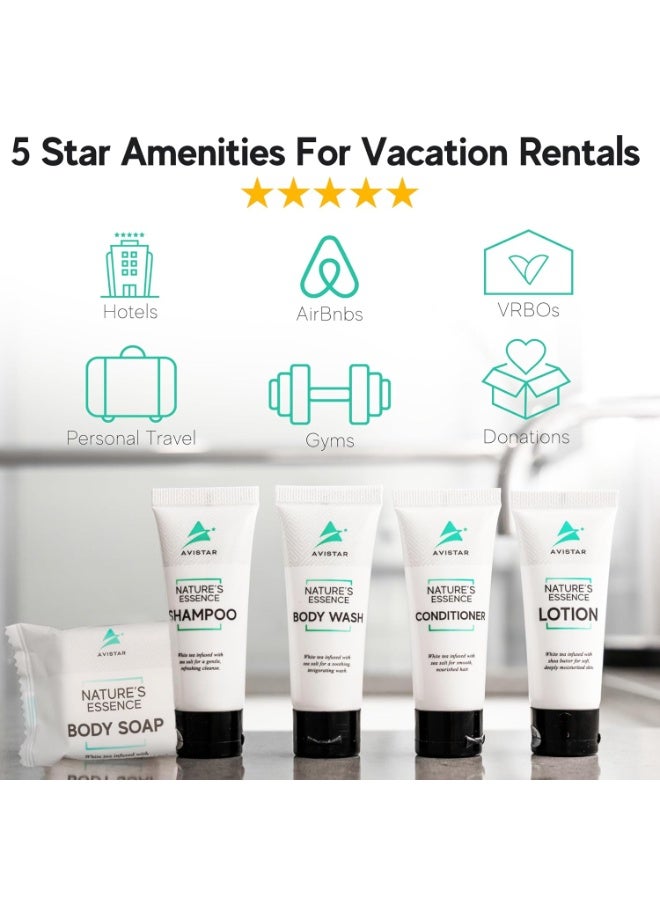 Avistar 90 Piece Hotel Soap & Bulk Toiletries - Travel Essentials for Hosts & Guests - Hotel Shampoo & Conditioner Supplies for Guests, Hotel Toiletries Bulk Set, Mini Bulk Travel Size Toiletries - Image 2