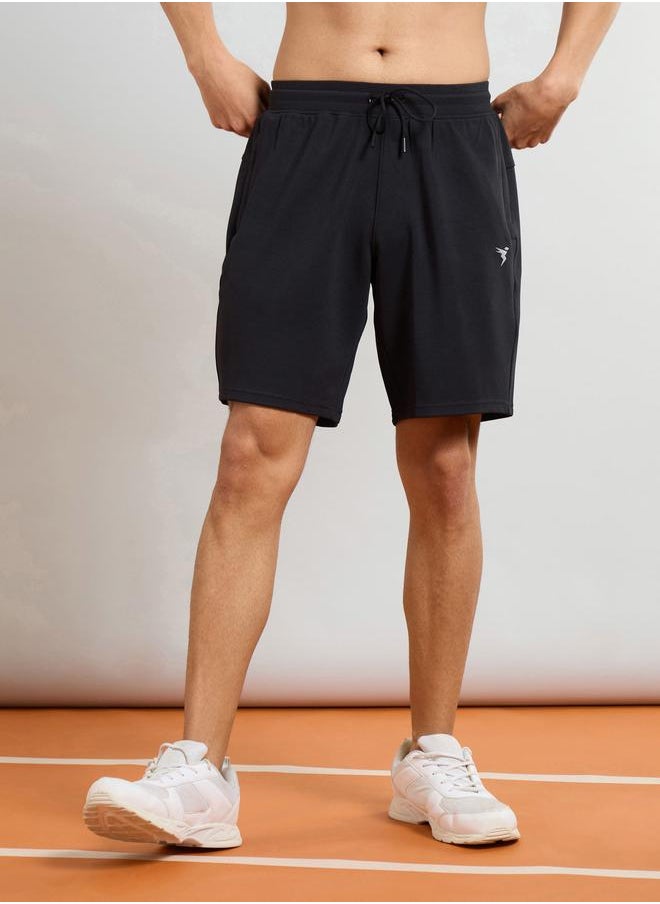 Technosport Technosport Men Solid Slim Fit Sports Shorts with TS Flexi  - Image 1