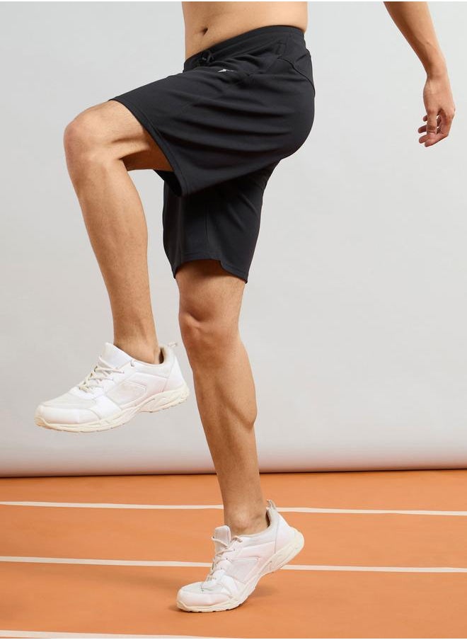 Technosport Technosport Men Solid Slim Fit Sports Shorts with TS Flexi  - Image 4