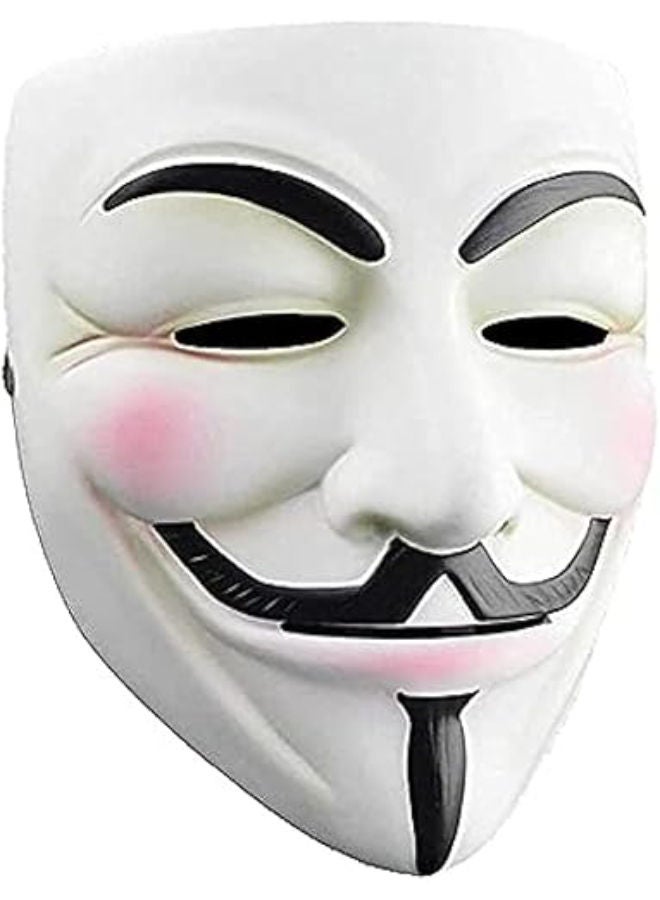 MOOLYAVAAN PRODUCTS Anonymos Mask for Kids & Adults - V for Vendetta Mask Halloween Masks Guy Mask for Halloween Costume Cosplay Party Mask ,Hacker Mask (Pack of 2)