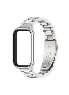Redmi Band 2 Milanese Metal Three-bead Stainless Steel Wristband Suitable For XiaomiBand 8 Active-Color:Three Beads-Silver-Specifications:for Redmi Band2/Mi Band 8 Active