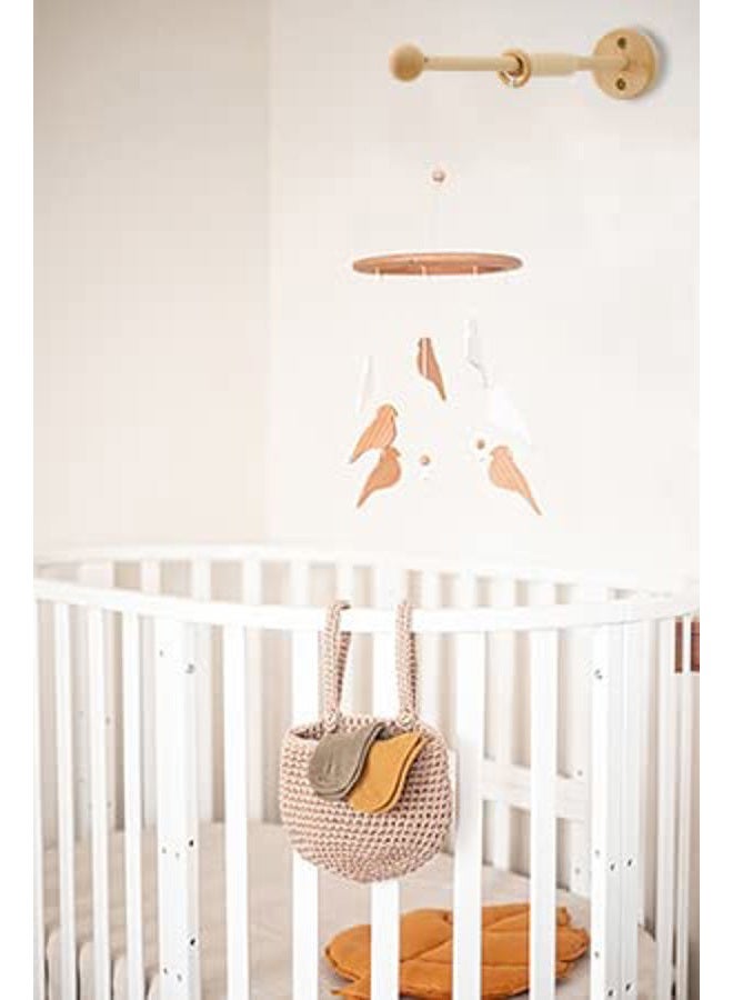 let's make Crib Mobile Wooden Arm, 21.6 inches Wall Mounted Suitable for All mobiles | 100% Natural Beech Mobile Hanger Mount Wall Holder | Nursery Decor for Sturdy Mobile for Newborn Boys and Girls - Image 3