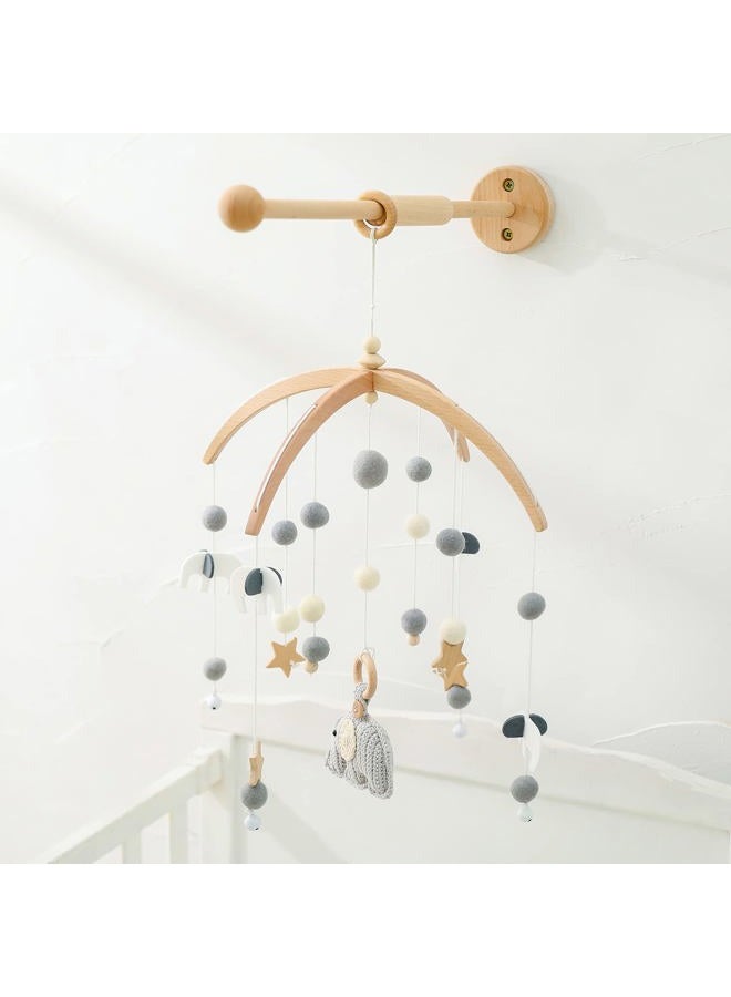 let's make Crib Mobile Wooden Arm, 21.6 inches Wall Mounted Suitable for All mobiles | 100% Natural Beech Mobile Hanger Mount Wall Holder | Nursery Decor for Sturdy Mobile for Newborn Boys and Girls - Image 2