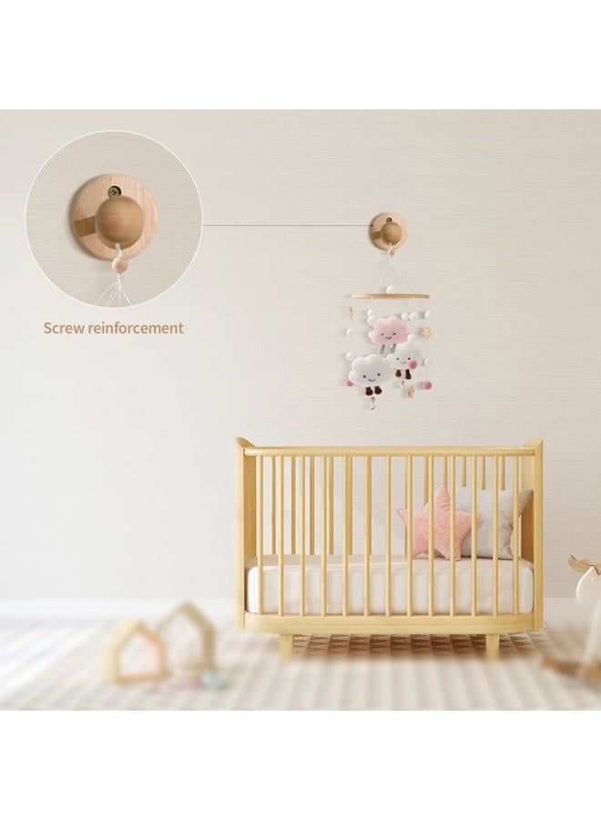 let's make Crib Mobile Wooden Arm, 21.6 inches Wall Mounted Suitable for All mobiles | 100% Natural Beech Mobile Hanger Mount Wall Holder | Nursery Decor for Sturdy Mobile for Newborn Boys and Girls - Image 4