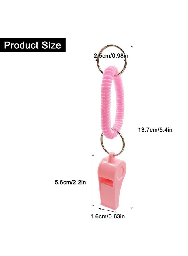 AFUNTA 12 Pack Whistle With Bracelet, 6 Colors Loud Plastic Whistle Sport Whistle Stretchable Wrist Keychain for Refereeing, Footballing, Survival Emergency Training - Image 3