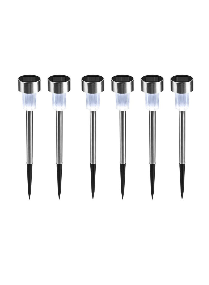 SYOSI Solar Lights Outdoor, 6 Pack solar pathway lights outdoor, Waterproof, LED Landscape garden lights Solar Powered, Outdoor Lights Solar Garden Lights for Pathway, Walkway, Patio, Yard, Driveway - Image 1