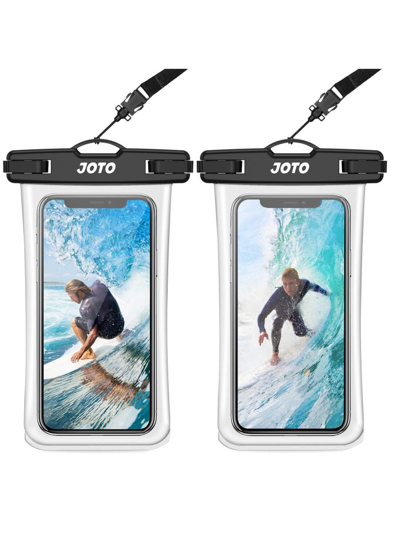 JOTO Waterproof Phone Pouch Universal Waterproof Case Dry Bag Up To 7.0 Ipx8 Underwater Phone Protector 2 Pack Clear  - Image 1