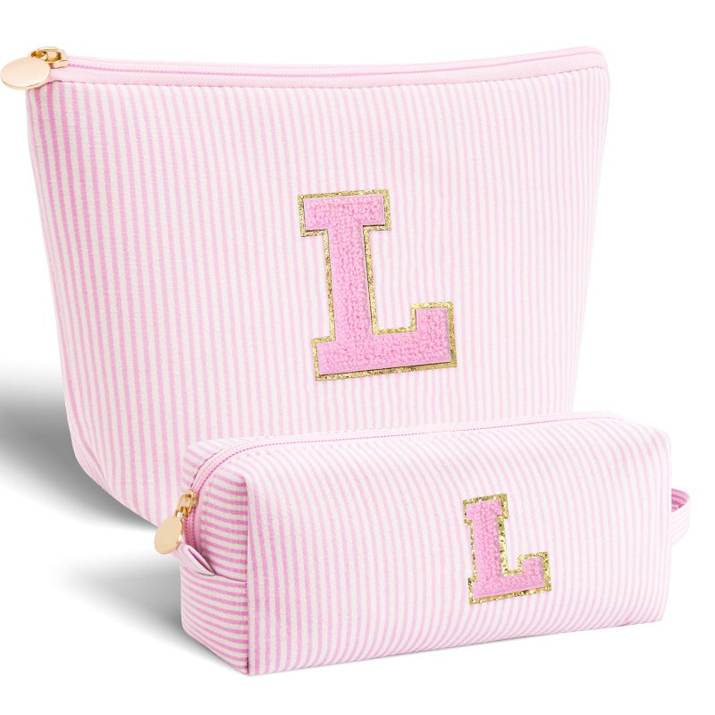 Btffitting Easter Birthday Gift for Kids Teen Girls | Dance Recital Gifts for Girls | Cosmetic Bag Daughter Sister Gifts Birthday for Women Teacher Preppy Makeup Bag - Pink,L - Image 1