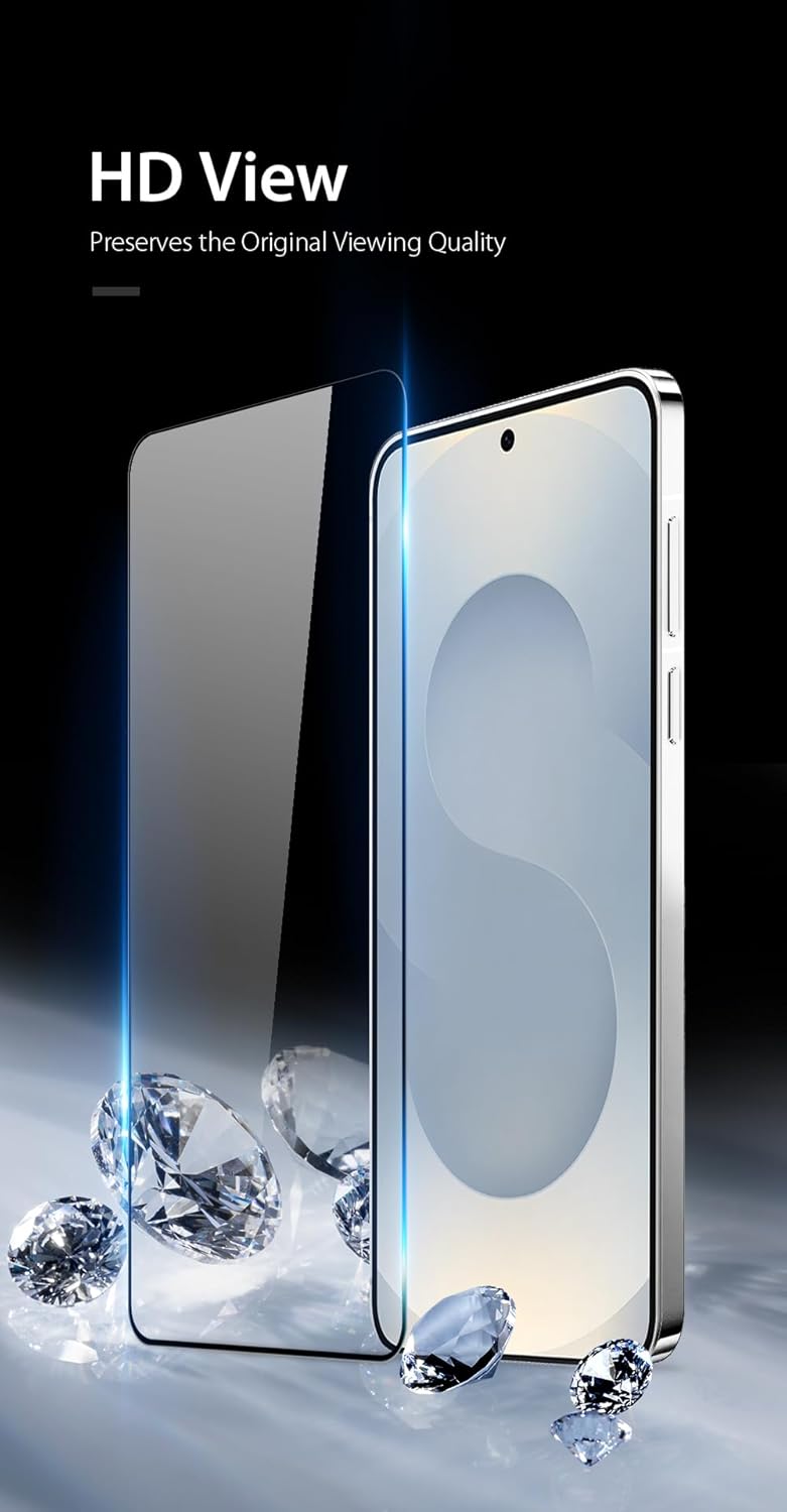 XTRENGTH Advanced HD+ Tempered Glass Screen Protector Designed for Samsung Galaxy S25 Edge - Edge to Edge Full Screen Coverage with Easy Installation Kit (Anti-Scratch) - Image 3