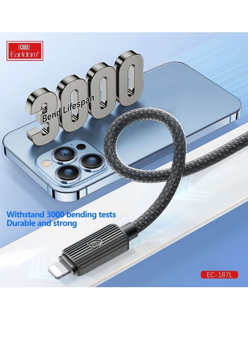 أيرلدوم كابل بيانات يو اس بي 2.4 امبير , شحن ومزامنة سريعين - يو اس بي الى 8 سنون , EC-187C - Image 5