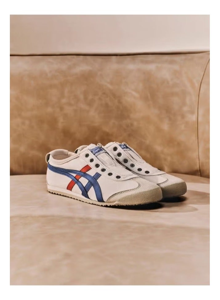 Onitsuka Tiger MEXICO 66 Slip-On Canvas Casual Colorblock Sneaker White/Blue/Red - Image 2