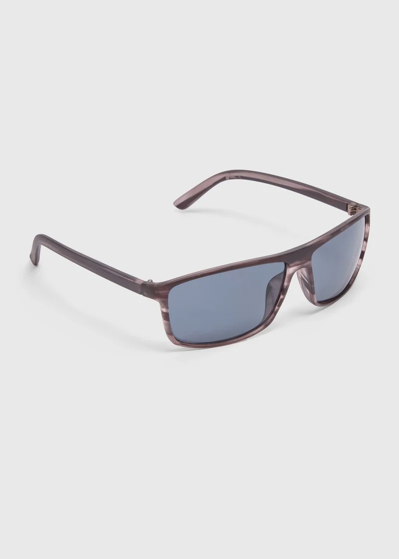 Matalan Brown Wood Grain Nomad Sunglasses