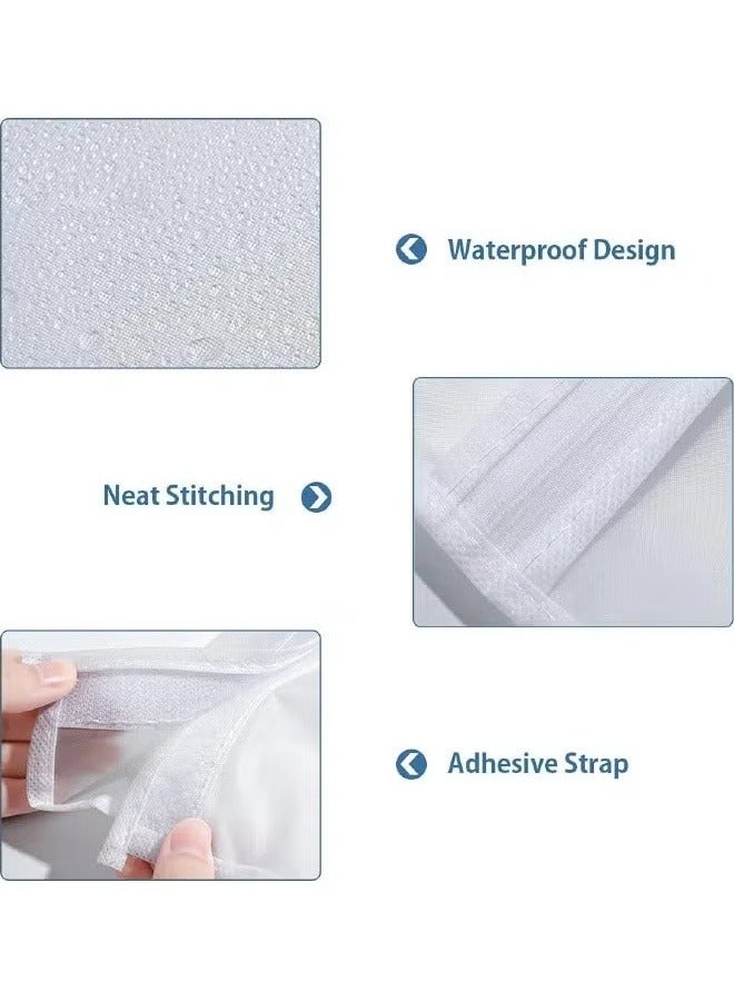 Optico 1/2/3Pcs Clothing Rack Covers, 43.3 x 43.3inch Cubic Dust Cover Garment Covers Organizer Moisture-proof Dust-proof Clothes Cover Clothes Shoulder Rack Cover Closet Cover Clothing Organizer with Velcro, Semi-transparent for Closet Storage, Hanging Shirts, Coats, Dresses, Suits  - Image 3
