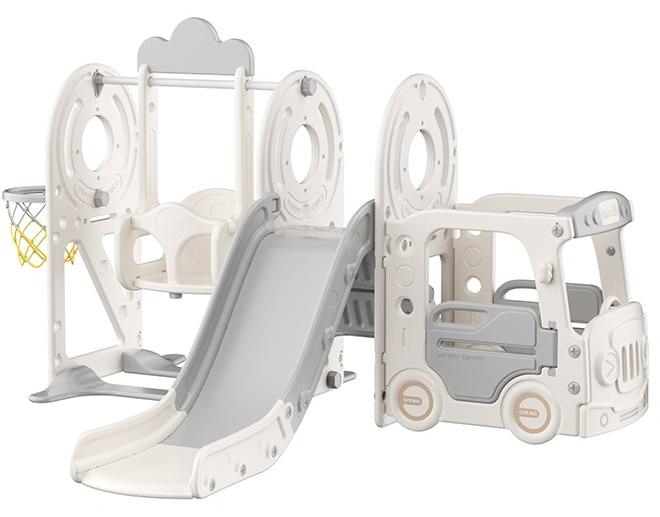 بيوينتي الأطفال في الأماكن المغلقة المنزل الشريحة البلاستيكية الطفل ومجموعة سوينغ ، فضلا عن لعبة حافلة . - Image 1