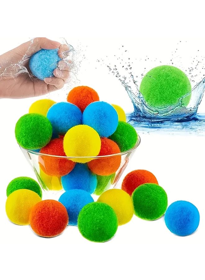 30 Pack Reusable Water Balls Random Color Outdoor Water Fight Pool Party Beach Fun - Image 3