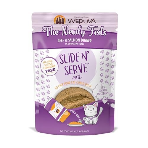 Weruva Wet Cat Food, The Newly Feds with Beef and Salmon Pate, 2.8oz Slide N Serve Pouch, Pack of 12 - Image 5