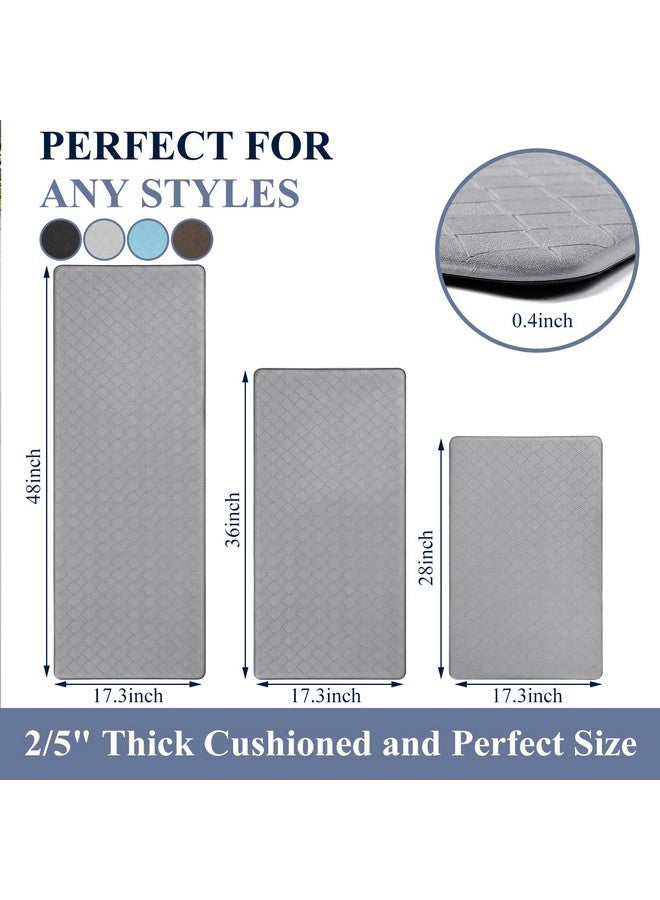 HEBE HEBE Anti Fatigue Kitchen Mats for Floor 3 Piece Set Non Slip Waterproof Comfort Standing Mat Runner for Home Office, Sink, Laundry - Image 2