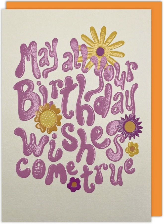 Raspberry Blossom Raspberry Blossom All Things 1970s Collection Birthday Wishes Come True Birthday Card 
