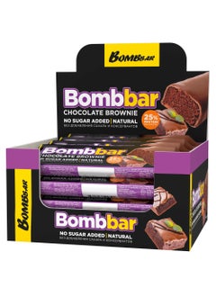 BOMBBAR Chocolate Covered Protein Bar with Chocolate Brownie Flavor No Sugar Added 12x40g  - Image 1