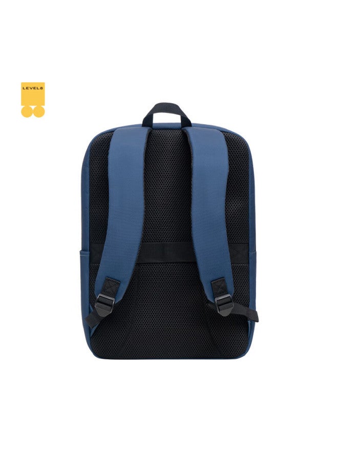 Level8 Travel Backpack, Simple Business Large Capacity Casual Backpack, Stylish Blue, Gray - Image 4