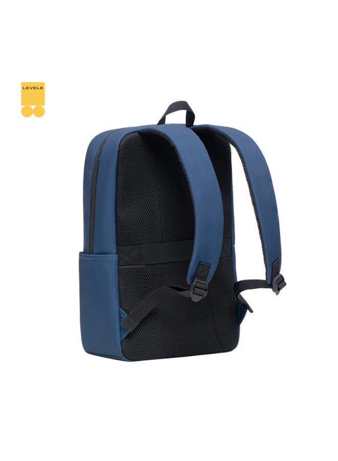 Level8 Travel Backpack, Simple Business Large Capacity Casual Backpack, Stylish Blue, Gray - Image 3