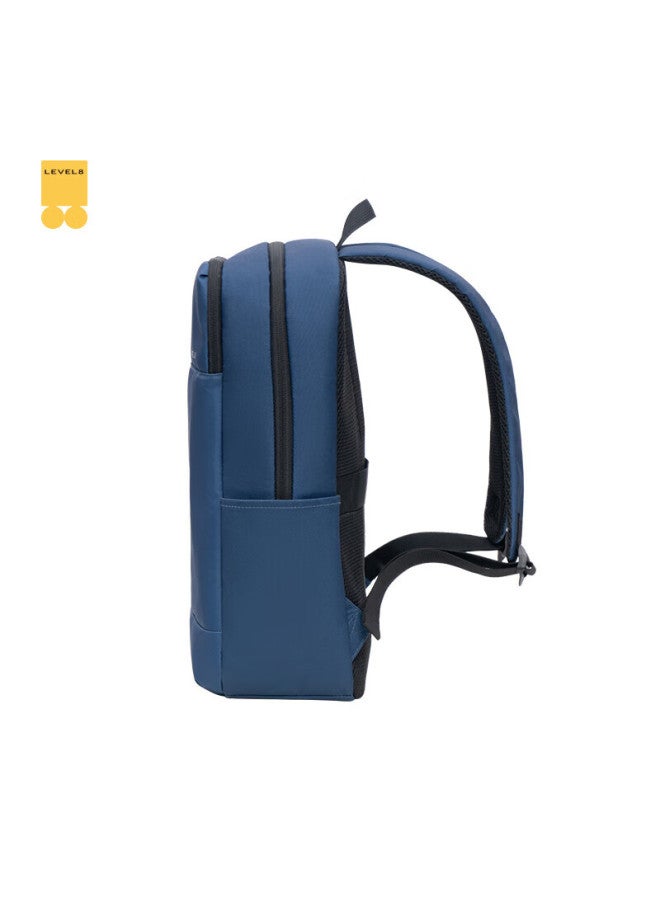 Level8 Travel Backpack, Simple Business Large Capacity Casual Backpack, Stylish Blue, Gray - Image 2