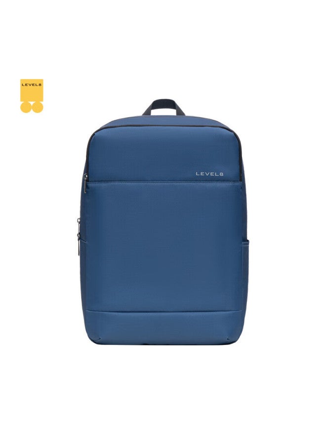 Level8 Travel Backpack, Simple Business Large Capacity Casual Backpack, Stylish Blue, Gray - Image 1