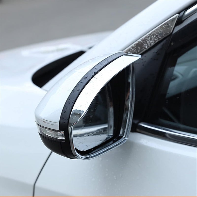 Wivplex 2PCS ABS Chromed Side Door Mirror Eyebrow Shield Cover - Image 5