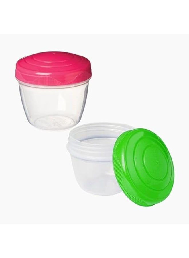 حاويات تخزين الوجبات الخفيفة الجاهزة، صلصة، أواني وجبات خفيفة متداخلة لصناديق الغداء للمدرسة والرحلات والصالة الرياضية والنوادي والعمل، أواني وجبات خفيفة صغيرة 150 مل، خالية من مادة BPA، ألوان عشوائية. (4) - Image 4