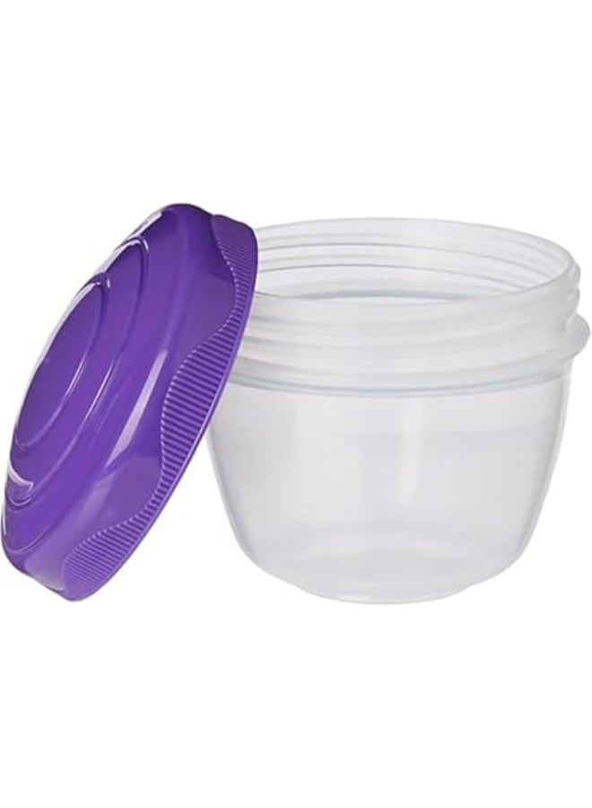 حاويات تخزين الوجبات الخفيفة الجاهزة، صلصة، أواني وجبات خفيفة متداخلة لصناديق الغداء للمدرسة والرحلات والصالة الرياضية والنوادي والعمل، أواني وجبات خفيفة صغيرة 150 مل، خالية من مادة BPA، ألوان عشوائية. (4) - Image 5